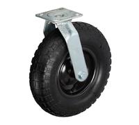 Relaxdays Rueda Giratoria, 3.50-6, Transporte Objetos Pesados, hasta 120 kg, Placa Acero para Atornillar, Color a Elegir