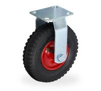 Relaxdays Rueda para muebles 2,50-4 rojo,negro,plata