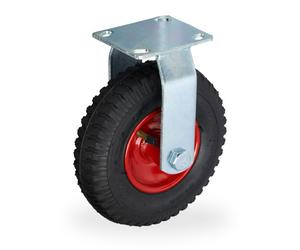 Relaxdays Rueda para muebles 2,50-4 rojo,negro,plata