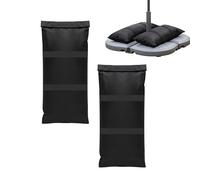 Relaxdays Sacos de Arena, Set de 2, rellenables 22 kg c/u, para sombrilla y trampolín, 68x30 cm, Negro
