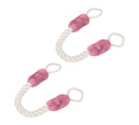 Relaxdays Set 10 topes para puerta de cuerda rosa crema,rosa