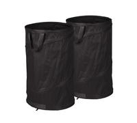 Relaxdays Set 2 bolsas pop up jardín 120 L negro negro