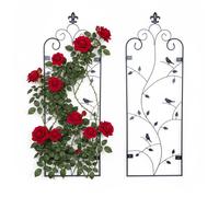 Relaxdays Set 2 enrejados de pared negro