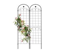 Relaxdays Set 2 soportes para enredaderas 180 cm negro