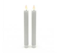 Relaxdays Set 2 velas LED gris