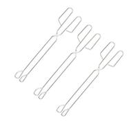 Relaxdays Set 3 pinzas barbacoa de acero 38 cm plata