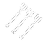 Relaxdays Set 3 pinzas barbacoa de acero 38 cm plata