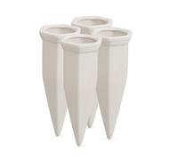 Relaxdays Set 4 conos de riego blanco