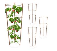 Relaxdays Set 4 jaula planta trepadora 45cm marrón marrón
