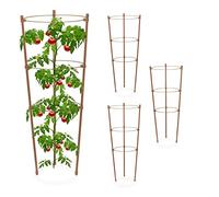 Relaxdays Set 4 jaula planta trepadora 45cm marrón marrón