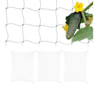 Relaxdays Set 4 Redes Plantas Trepadoras Invernadero, 180x270 cm, Malla Enrejado Pepinos, Tomates, Agujeros 10 cm, Verde