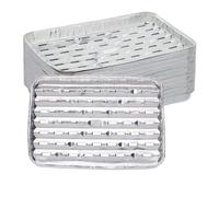 Relaxdays Set 40 bandejas de aluminio barbacoa plata