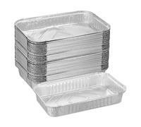 Relaxdays Set 50 bandejas de aluminio 31x21 cm plata