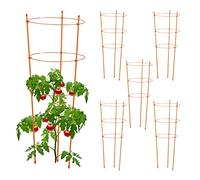 Relaxdays Jaula tomates Set de 6 unidades naranja naranja