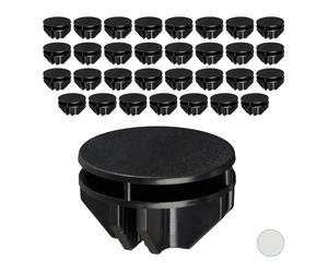 Relaxdays Set 640 conectores estantería plástico negro
