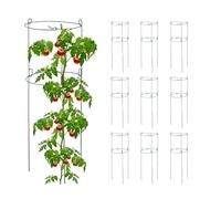 Relaxdays Set de 10 jaulas tomates verde oscuro