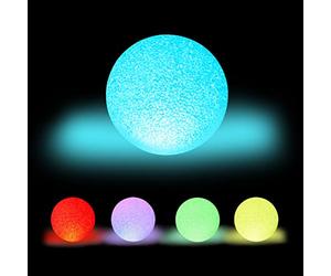 Relaxdays Set de 10 lámparas LED, Cambio de color, Con pilas, Sin cable, Interior, Multicolor, Ø 15 cm, Blanco