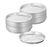 Relaxdays Set de 100 bandejas redondas de aluminio plata
