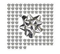 Relaxdays Set de 100 lazos regalo pequeños plata