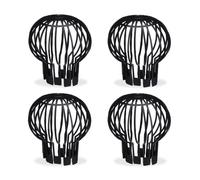 Relaxdays Set de 12 protectores de canalones negro