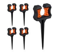Relaxdays Set de 15 guías para mangueras de jardín naranja,negro