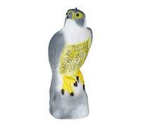 Relaxdays Set de 2 Halcones Espantapájaros, Ahuyentador Palomas, Colgante o de Pie, Decorativo, Jardín, Balcón y Terraza, Gris