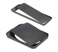 Relaxdays Set de 2 moldes con base extraíble antracita