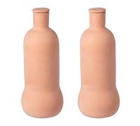 Relaxdays Ollas para riego, 1 L, set de 2 marrón claro