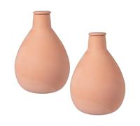 Relaxdays Set de 2 Ollas de Cerámica Terracota 1L, Riego por Raíces, Bancales e Invernaderos, Menos Pérdida de Agua, 18x