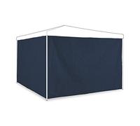 Relaxdays Set de 2 Paneles Laterales Carpa, Cortinas Cenador, 3x2 m, Impermeables, sin Ventanas, Plástico, Azul Oscuro