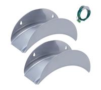 Relaxdays Set de 2 Soportes Manguera Pared, Cuelgamangueras Jardín y Exterior, para hasta 30 m y 1/2", Metal, Gris