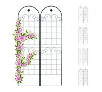 Relaxdays Set de 2 soportes para trepadoras verde oscuro