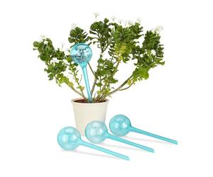 Relaxdays Set de 24 globos de autorriego azul claro