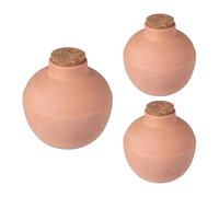 Relaxdays Set de 3 ollas de Arcilla de 800 ml para riego radicular, huertos e invernaderos, Terracota, 13x14x14 cm