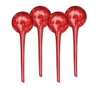 Relaxdays Set de 4 globos de riego rojo