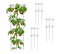 Relaxdays Set de 4 jaulas tomates verde oscuro
