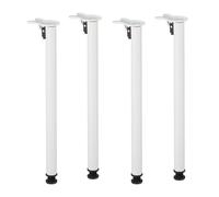Relaxdays Set de 4 patas para mesa plegables blanco,negro