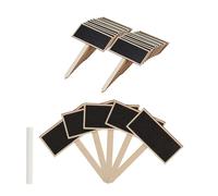 48 Marcadores para plantas, Descriptores, Macetas & Huerto, 10,5 cm, Madera, Marrón