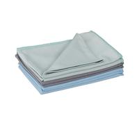 Relaxdays Set de 6 bayetas de microfibra 40x60cm azul claro,turquesa,gris
