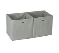 Relaxdays Set de 6 cestas plegables de tela grises gris