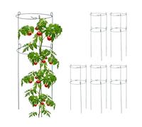 Relaxdays Set de 6 jaulas tomates verde oscuro