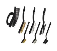 Relaxdays Set de 7 cepillos metálicos oro,negro,plata