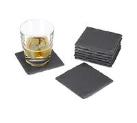 Set de 72 Posavasos, Cuadrado, 10 x 10 cm, Fácil de Limpiar, para Vasos, Gris