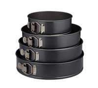 Relaxdays Set de cuatro moldes desmontables negro,plata