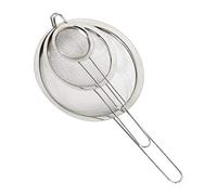 Relaxdays Set de tres coladores para cocina plata