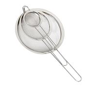 Relaxdays Set de tres coladores para cocina plata