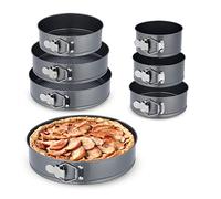 Relaxdays Set de 7 moldes redondos antracita