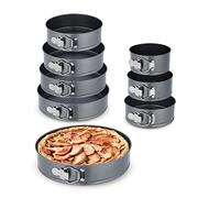 Relaxdays Set de 8 moldes redondos antracita