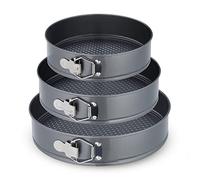 Relaxdays Set de 3 moldes redondos antracita