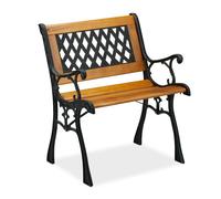 Relaxdays Silla baja de jardín de madera verde oscuro,marrón claro,negro